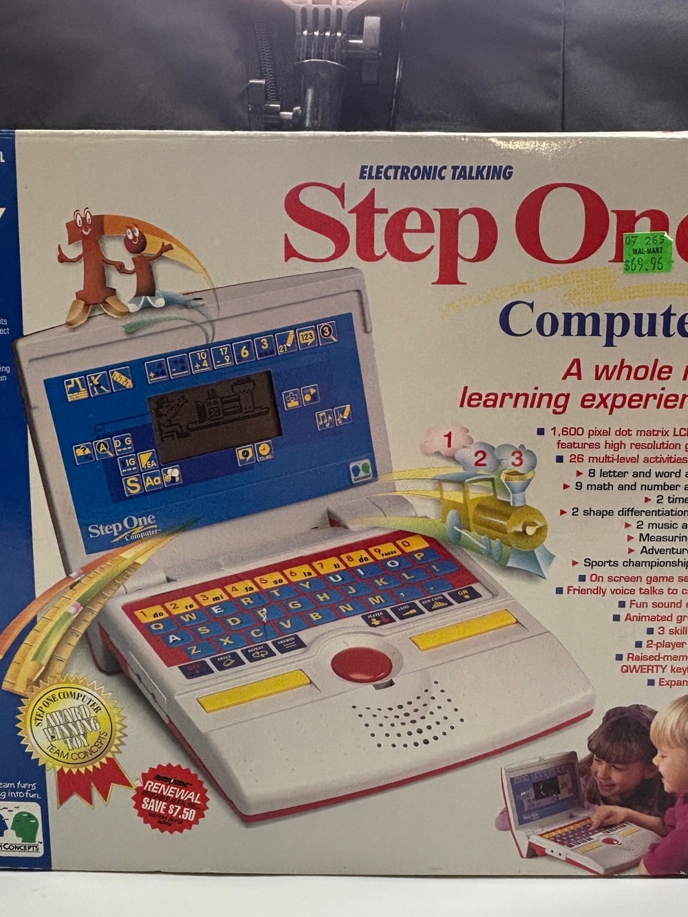Vintage STEP ONE COMPUTER Kids Toy Laptop Not Tested Education